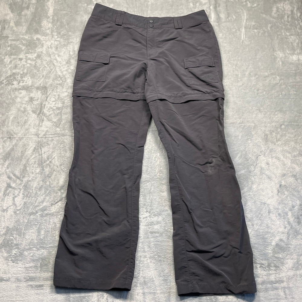 The North Face Convertible Hiking Pants‎ Womens Grey Cargo Zip Off Trail AV3S 14